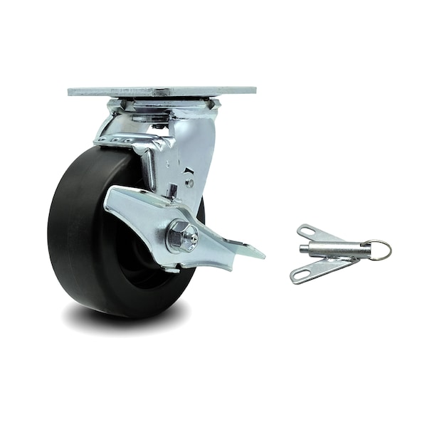 5 Inch Polyolefin Caster with Ball Bearing and Brake/Swivel Lock